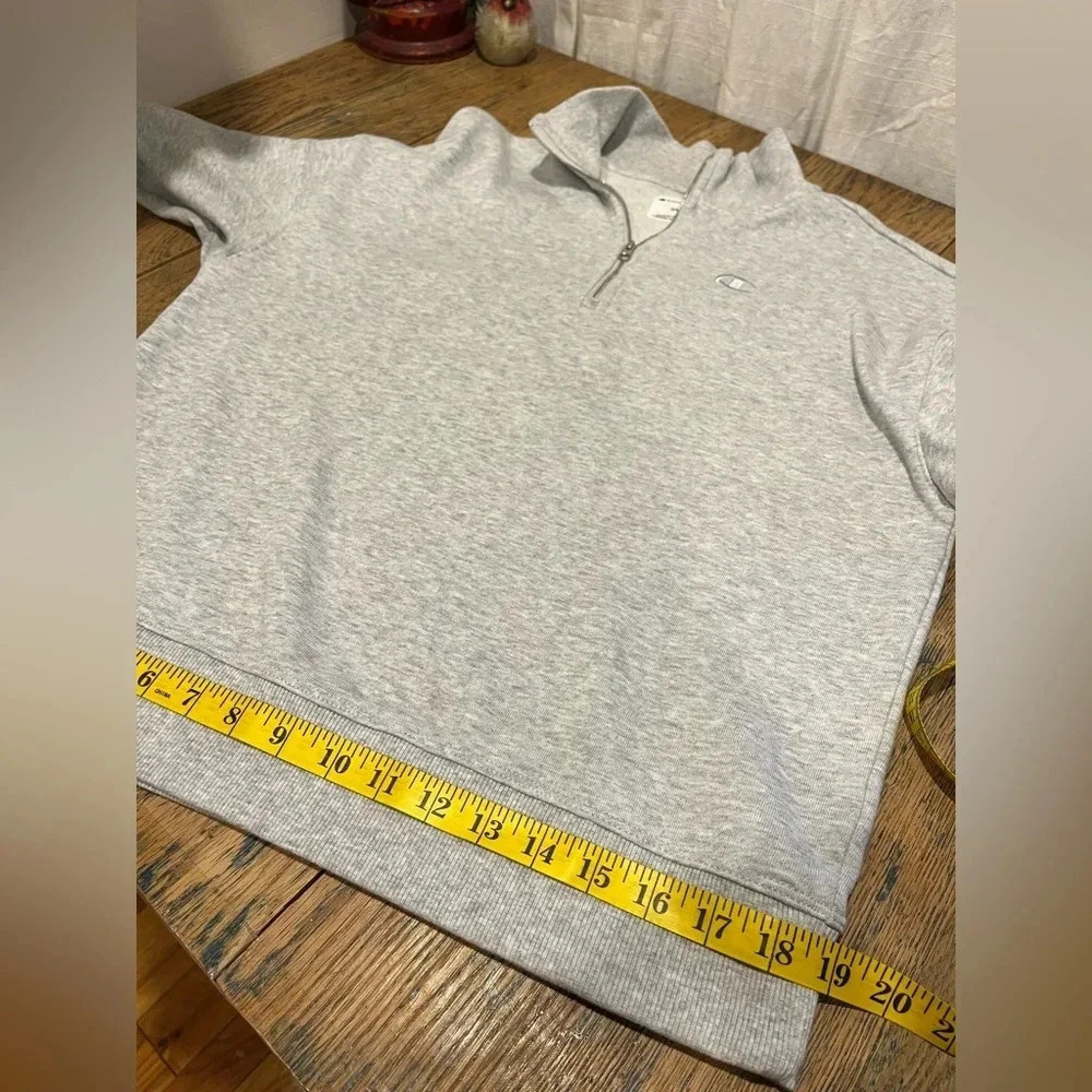 CHAMPION Gray 1/4 zip sweater size S - Picture 6 of 13